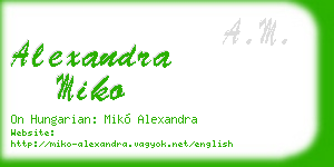 alexandra miko business card