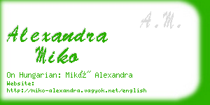 alexandra miko business card